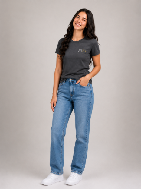 Camiseta cinza feminina